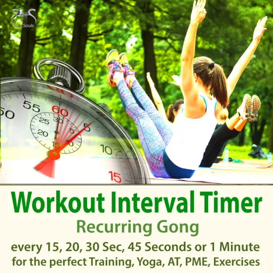 Cover: Workout Intervall Timer: wiederkehrender Gong alle 15, 20, 30 Sek, 45 Sekunden, 1 Minute