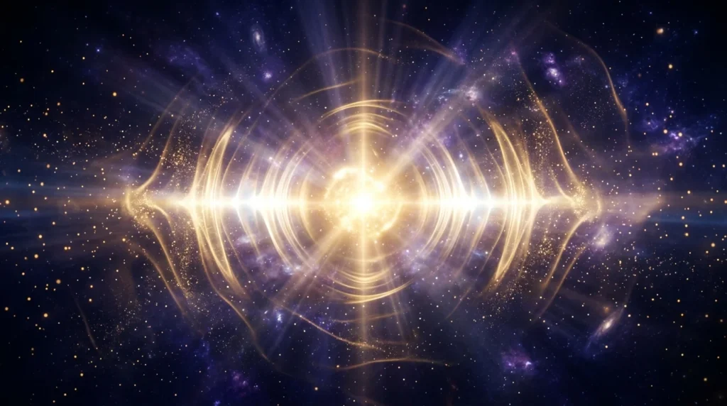 1111 Hz Frequenz Engelsfrequenz kosmische Klangwellen goldene Energie