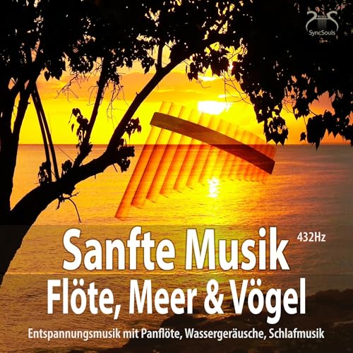 Cover: Sanfte Musik Flöte, Meer und Vögel – Entspannungsmusik (432Hz)